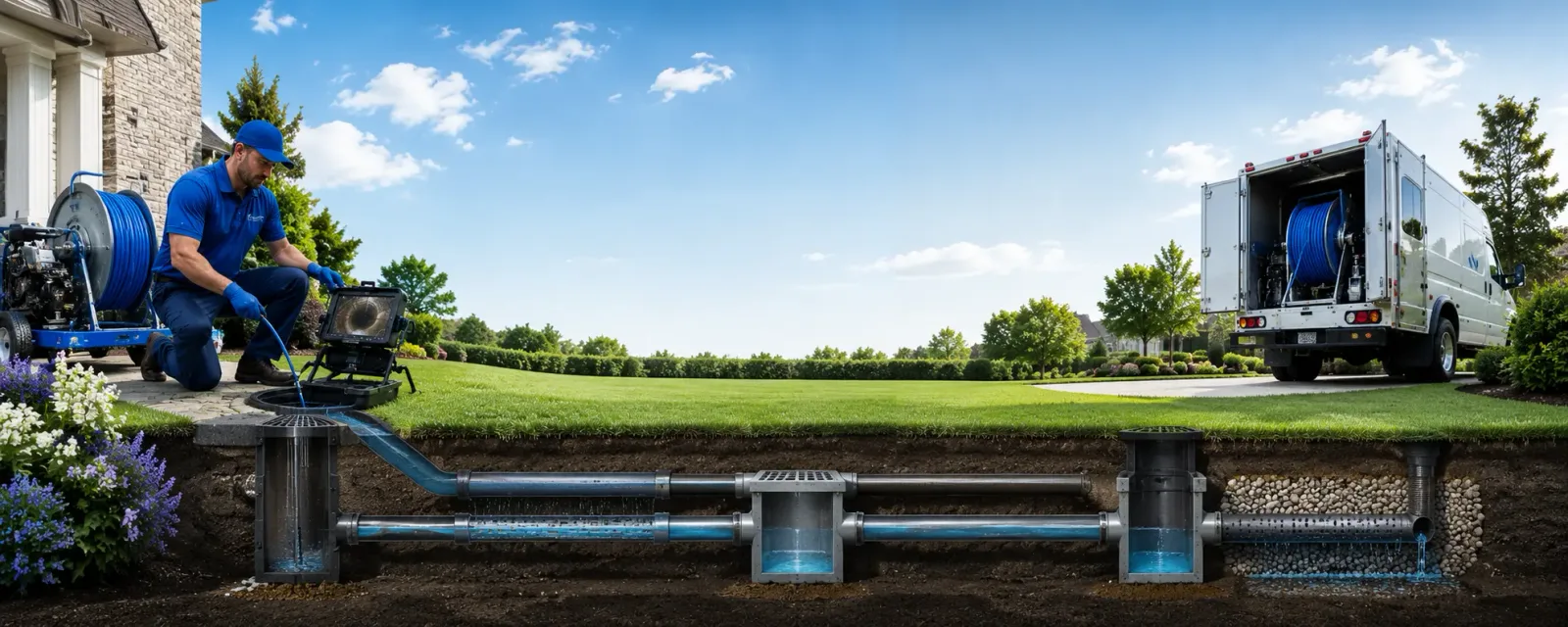 Outdoor drain cleaning information for Barksdale, TX